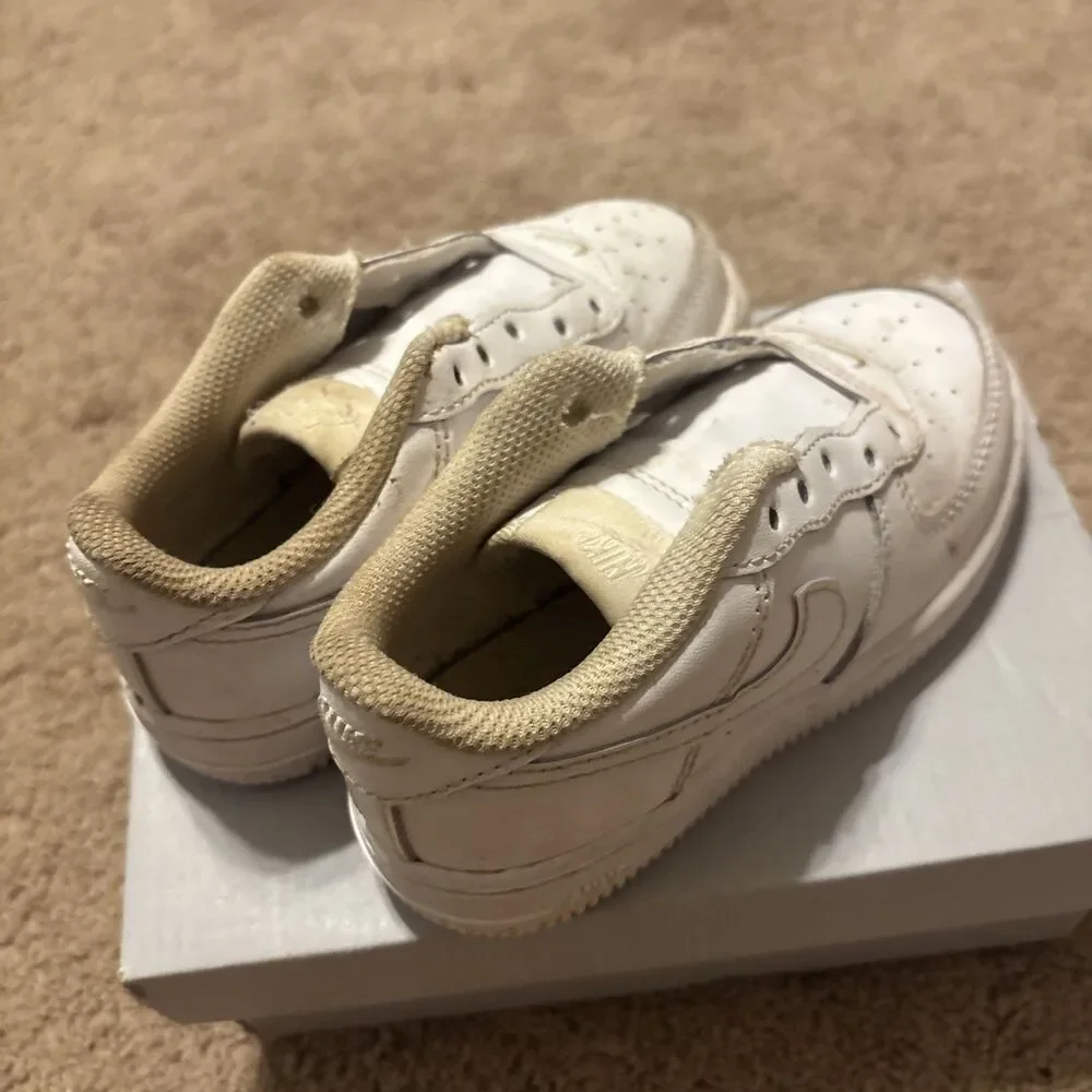 Nike Toddler Force 1 LE White/White DH2926-111 Unisex Size 3.5 Kids